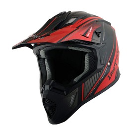 1Storm Adult Motocross Helmet BMX MX ATV Dirt Bike Downhill Mountain Bike Helmet Racing Style H637; Storm Red