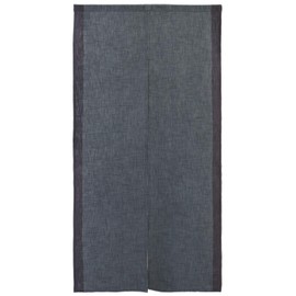 Sunny day fabric Noren Slub Line 33.5"W x 67"L Blue 100% Cotton Sideline Two Tone
