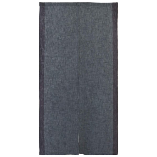 Sunny day fabric Noren Slub Line 33.5"W x 67"L Blue 100% Cotton Sideline Two Tone