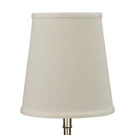 FenchelShades.com Lampshade 4" Top Diameter x 5.5" Bottom Diameter x 6" Slant Height with Clip-On Attachment for Standard Edison-Style Lightbulb (Linen Cream)