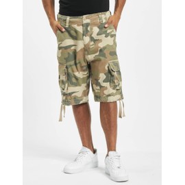 Brandit Urban Legend Vintage Cargo Shorts (S to 7XL) (Brandit Urban Legend Shorts) - Light Woodland, size: l
