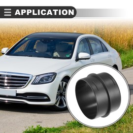 Motoforti Universal Car Air Ducting Connector, Straight Air Heater Duct Joiner Connector Pipe, 2.95'' 80mm OD, Plastic, Black