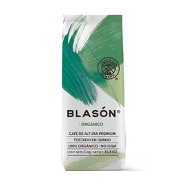 Blasón Café En Grano Orgánico Premium y Tostado 1 Kg