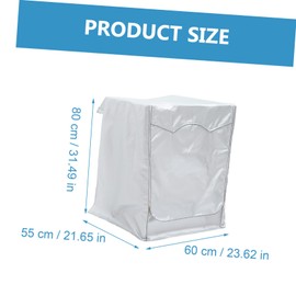 Gatuida Washer Cover for Full Protection Dustproof Sunscreen Washing Machine Cover for Kitchen Bathroom Balcony Patio Silver