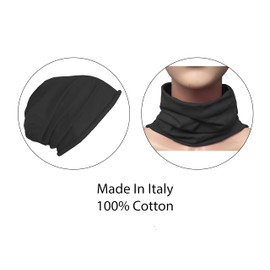TMK 1215 Children's Hat and Scarf Set, Neck Warmer and Hat, 100% Cotton, black