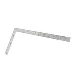 Regla Cuadrada de Marco de Acero Inoxidable Grande Yctze, Regla L-cuadrado de ángulo Recto de 90 Grados, Ideal para Costura, Temperatura Negra, Constr