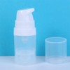White Vacuum Lotion Bottles Plastic Empty Airless Pump Bottles Travel