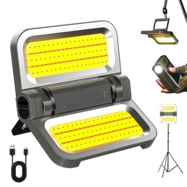 BUPVIOOD Handy Light, Folding Solar Lantern, High Brightness, Portable Light, LED, 2,000 LM, Magnetic Base, 1/4 inch Screw Adapter Included, Type-C Type, For Outdoors, Emergencies, Fishing, Camping