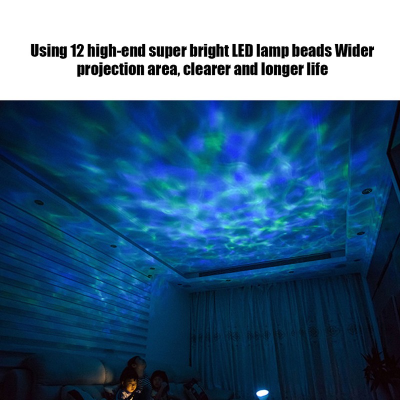 Ocean Wave Light Projector BT Remote Control Music Sleeping Lamp