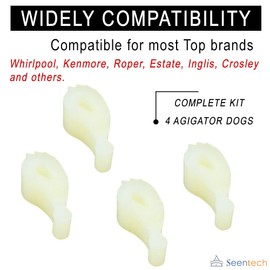 80040 Washer Agitator Dogs - Compatible with Whirlpool & Kenmore Washers - Replaces: 285612 AP3119063, 285770, 3366877, 387091, 80040VP, EA388034, ER80040, LP338, PS388034, TJ90LP338 (pack 4)