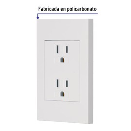 Volteck CODO-EB, Placa armada contacto dúplex 3 módulos línea Española color blanco