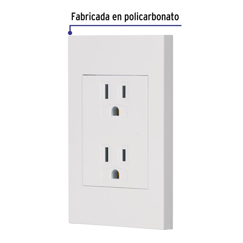 Volteck CODO-EB, Placa armada contacto dúplex 3 módulos línea Española