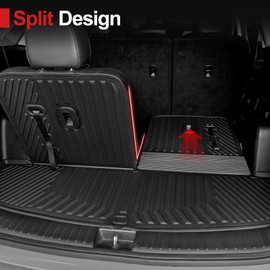 HOUCLEMIC Cargo Mat for Kia Sorento 2021-2025 2026, All Weather TPE Trunk Mat with Backrest Mat Waterproof Durable Seat Cover Protector Replacement for Kia Sorento