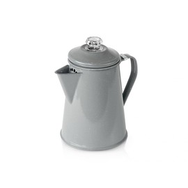 GSI Outdoors Mesa Enamelware 8-Cup Coffee Pot - Earl Grey with Speckled Enamel Finish, Dishwasher Safe