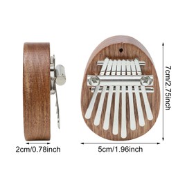 yueton 1PCS Kalimba Finger Piano Mini Thumb Qin Instrument Finger Thumb Piano for Music Beginner Mini Instrument Pendant Portable Mini Instrument