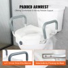 Adjustable 5\" Height Raised Toilet Seat for Elongated Toilets 350
