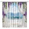CCXTCZ Ocean Beach Shower Curtain Coastal Blue Sea Summer Hawaiian