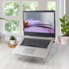 ACOMPATIBLE Laptop Stand for Desk,Ergonomic Adjustable Height Computer Riser,Clear Acrylic