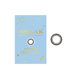 【メーカー公式店舗】[ 宮脇咲良プロデュース＆イメージモデルカラコン ] MOLAK(モラク) 1MONTH 2枚入り ユニフォームブラック [0.00]