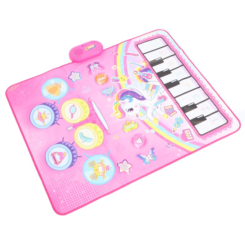 Baby Piano Mat Bright Color Pattern Educational Piano and Drum