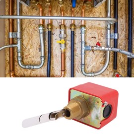 Joyzan Water Flow Switch, HFS 20 Sensor Oil Paddle Type Control Flowing Liquid Automatic SPDT Contacts Treatment System Stainless Steel R3/4 Thread 250V IP54 Central Air Conditioning Cooled Chiller