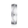 6mm Comfort Fit Heavy Sterling Silver Curved Set Simulated Diamond