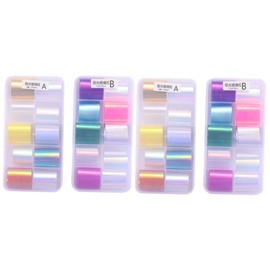 Baluue 4sets Shiny Nail Stickers for Women Manicure Decor Decals for Home and Salon Use Easy to Apply for Nail Art