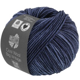 LANA GROSSA Cool Wool Big Vintage Merino Classic with Tone-on-tone Colour Effect Hand Knitting Yarn Made of 100% Virgin Wool (Extra Fine Merino) 50 g Wool for Knitting and Crocheting 120 m Yarn FB 7166