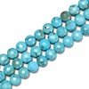 JM Design Blue Turquoise Faceted Coin Beads Size 8mm 15.5''