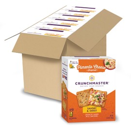 Crunchmaster Gluten-Free Multi-Grain Pimento Cheese Crackers, 3.54 oz. Bag in Box (Pack of 6)