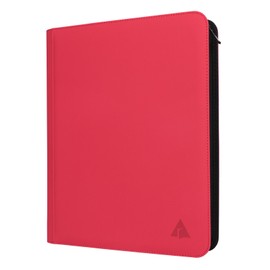 Top loader Binder, Holds 432 Top Loaders, 9 Pockets Top Loader Binder with Sleeves for Cards in 3'' x 4'' Top loaders -Red
