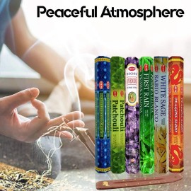 Tom's Incense 240 Hem Incense Sticks Set Dragon's Blood Frankincense Myrrh Lavender Sage