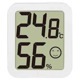 Shinwa 73247 Sokutei Digital Temperature and Hygrometer, Environmental Checker, White