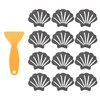 sourcing map 12Pcs Non-Slip Bathtub Stickers, 9x7 cm Shell Shape