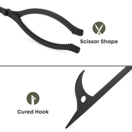 Stanbroil 40" Firewood Tongs and Fire Poker Set, Large Campfire Tongs Tool Set for Fireplace and Camping Fire Pit Wood Stove Indoor & Outdoor Use