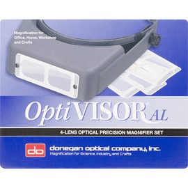 Donegan Optical OptiVISOR AL Headband Magnification Set, 5.08 x 20.32 x 25.4 cm, Multicoloured