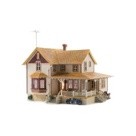 Micro-Mark Woodland Scenics Landmark Structures Built & Ready Corner Porch House, HO Scale