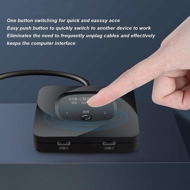 USB C Switch 2 in 1 Out, Plug and Play