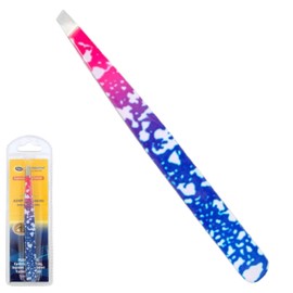 ASM® Professional Tweezers for Facial Hair Women - Heavy Duty Stainless Steel Ingrown Hair Tweezers for Eyebrows Plucking, Eyelashes & Blackhead Tweezers Beauty Tool for Women (Pink Blue)