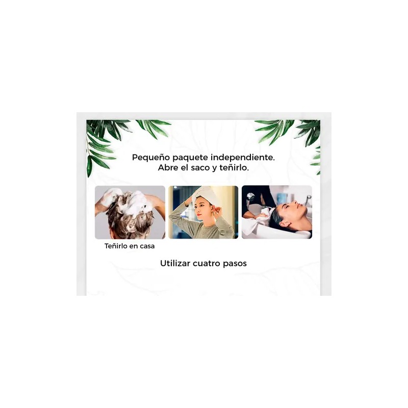 Paquete 10 Piezas Shampoo Tinte Instantaneo 15min Cubre Cana
