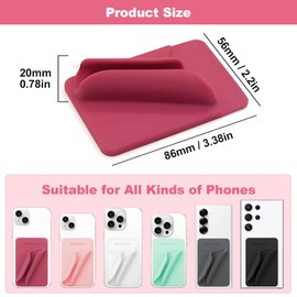 Nottnnut 2 fundas de teléfono con brillo labial y soporte para tarjetas, para lápiz labial, esmalte labial