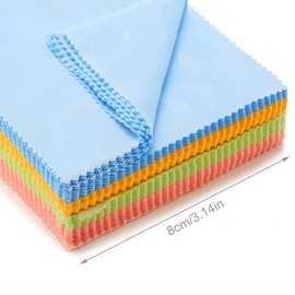 ZYBHMJE 50 Pcs Jewellery Cleaning Cloth Soft Polishing Cloth Sterling Silver Platinum Silver Jewelry Cleaning Cloth(4 colours)