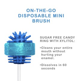 Fresh-Tips Mini Disposable Travel Toothbrush | Individually Wrapped | 25 Pack | Peppermint w/Xylitol | Next Generation Oral Care