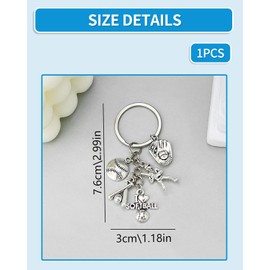 BNREOZA 1 x Creative Baseball Series Keychain, Baseball Sports Pendant, Baseball League Men's Kids Baseball Gift, Baseball Lovers