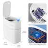 JUDRDO 3.5 Gal Slim Touchless Bathroom Trash Can, Automatic Diaper