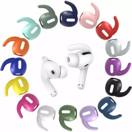 california JOS 1 Pair AirPods Pro eartips Ear Hook Anti-Slip Premium Silicone Covers case-clear - White