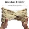 Winter Headbands for Women, KXAMELIE Beige Knotted Hair Band, Soft