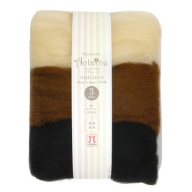 hamanaka Felt Wool "akurirufaiba-・akure-nu 3 Color Set" , browns