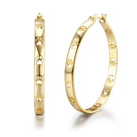 MILACOLATO Hoop Earrings 925 Silver for Women Gold Silver Hoop Earrings Golden Small Medium Gold Plated Surgical Steel Women's Earrings Nickel-Free Earrings Nickel-Free Jewellery Women, copper