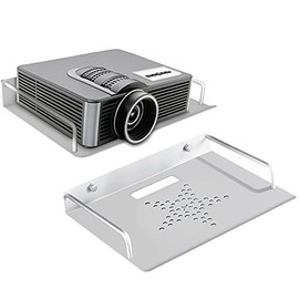 Small Wall Shelf 2PCS Set, Floating Shelf,NO Drilling Projector Wall Mount - Alumimum Alloy, SIZE 11X8inch, Loading Capacity 8.8lbs, Used for Media Boxes, Game Consoles, Routers, Projectors and Sounds